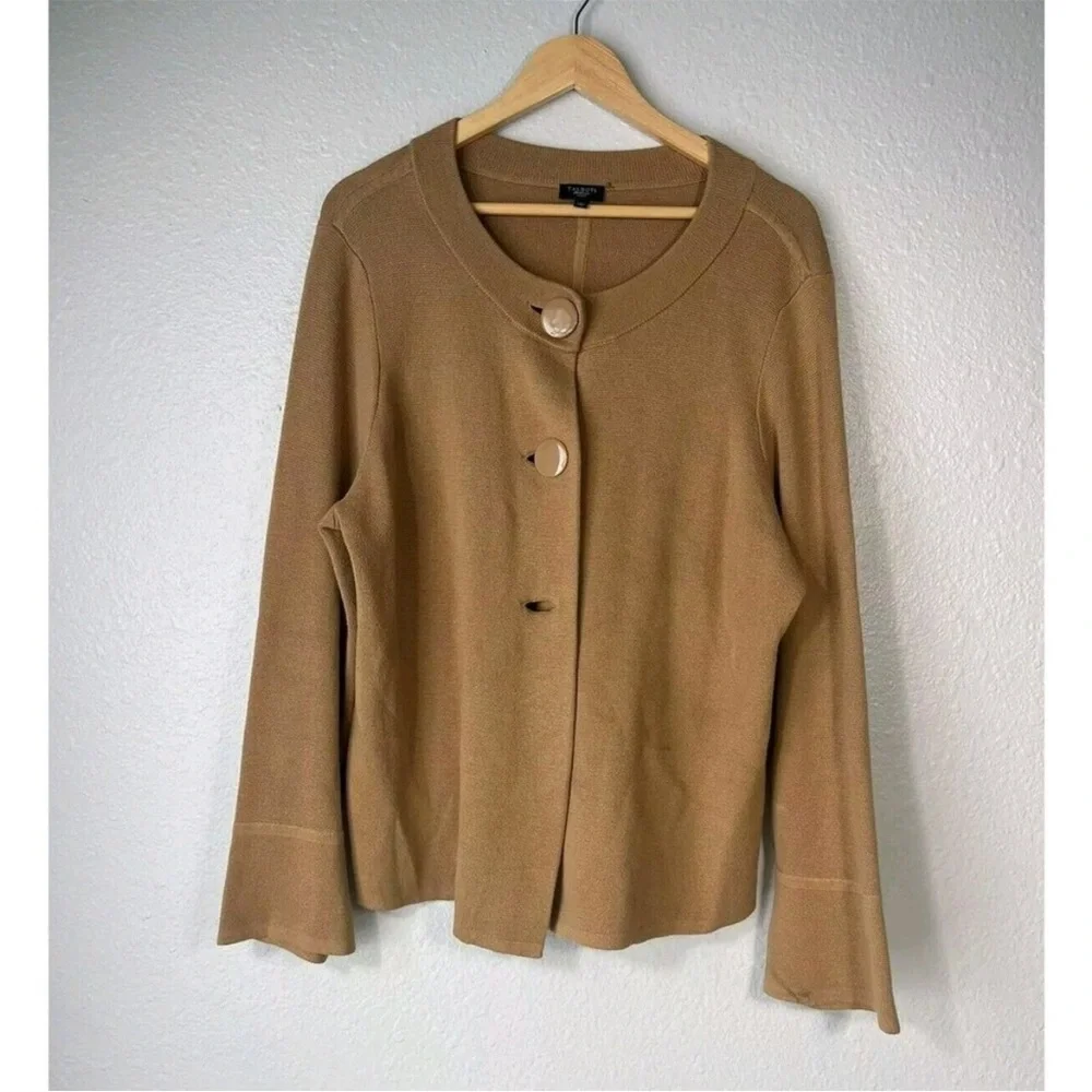 Talbots Camel Button-Front Cardigan - Picture 1 of 6